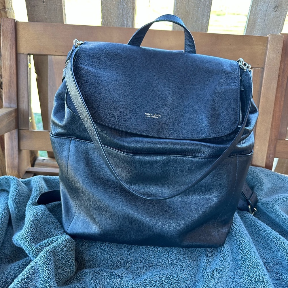 Mina Bae Kinney Genuine Leather Black